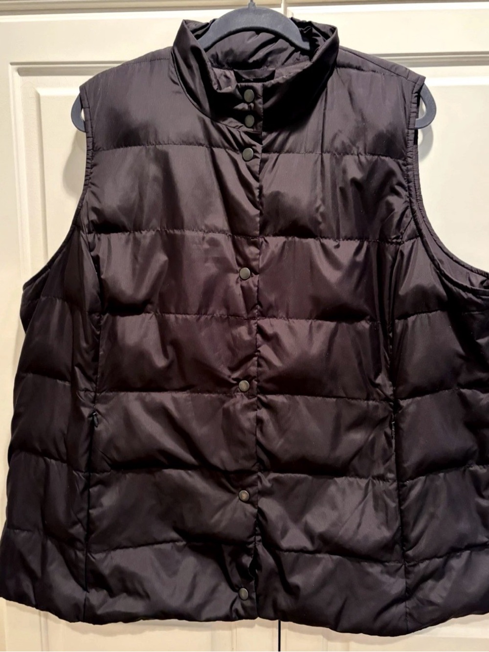 J. Jill Black Quilted Down Puffer Vest